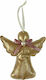 XMASfest Christmas Angel Ornament Gold 10.5x11.5cm