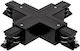 Geyer Track Connector for Spotlights made of Aluminum Black LTC-X-B