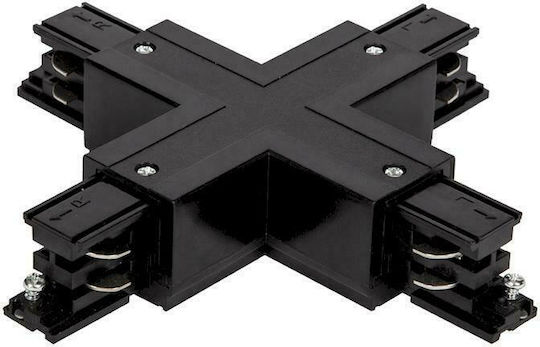 Geyer Track Connector for Spotlights made of Aluminum Black LTC-X-B