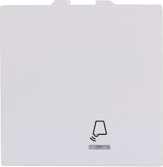 Geyer Front Plate Wall Push Bell Button without Frame White 736401S