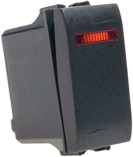 Geyer Comutator De Perete Cu Buton De Apăsare Negru 7706.1