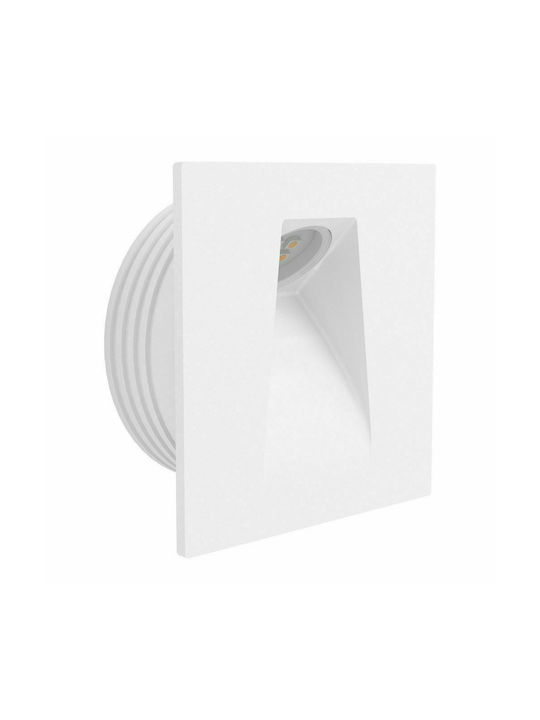 Eglo Square Metallic Recessed Spot with Integrated LED White