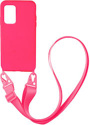 Sonique Carryhang Liquid Strap Umschlag Rückseite Silikon 0.5mm Fuchsie (Redmi Note 10 / 10s / Poco M5s)