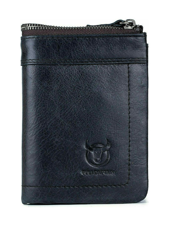 Bull Captain Men's Leather Wallet with RFID Black