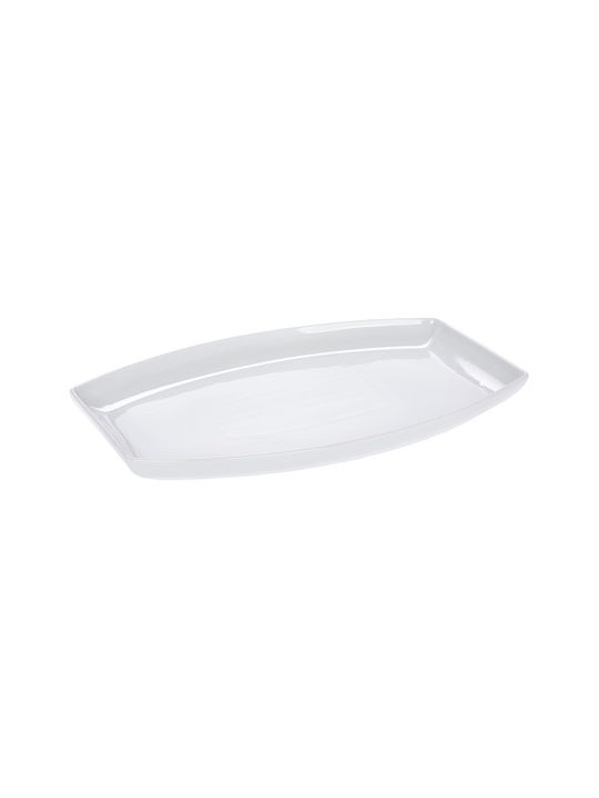 Cryspo Trio Marriot Serving Platter Rectangular made of Porcelain White 40x28cm