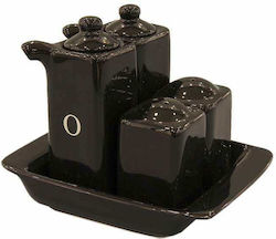 Art et Lumiere Imagination Oil & Vinegar Set with Salt & Pepper made of Porcelain