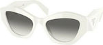 Prada Γυναικεία Γυαλιά Ηλίου σε Λευκό χρώμα PR 07YS 142130