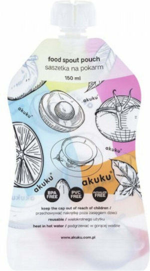Akuku Plastic Baby Food Pouch 5pcs Transparent bws-