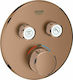 Grohe Grohtherm Smart Control Built-in Faucet Mixer for Shower 2 Exits Inox Copper