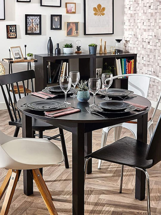 Luminarc Carine Black Porcelain Dinnerware Set 18pcs