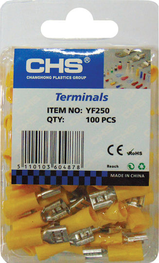 CHS mit Isolierung 6.6mm Gelb (YF250) in einem Set von 100Stück
