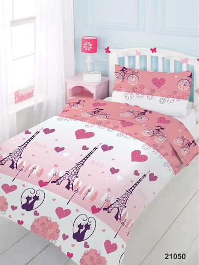 Marwa Kids Duvet Single Paris 161502477 Pink 160x240cm Marwa Kids Duvet Single Paris 161502477 Pink 160x240cm