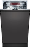 Neff S857ZMX09E Πλήρως Εντοιχιζόμενο Πλυντήριο Πιάτων με Wi-Fi για 10 Σερβίτσια Π44.8xY81.5εκ. Γκρι