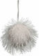 Dream White Hängendes Kugel Ornament Ornament Stoff Weiß 10cm