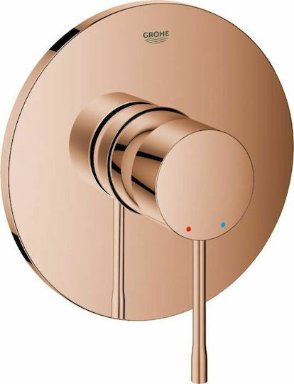 Grohe Essence Μίκτης Μπαταρίας Εντοιχισμού Ντουζιέρας 1 Εξόδου Χάλκινος