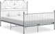 Κρεβάτι Διπλό Μεταλλικό Γκρι με Τάβλες για Στρώμα 140x200cm