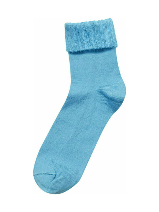 ME-WE Women's Solid Color Socks Light Blue