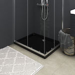 vidaXL Rectangular Acrylic Shower Black 80x100x4cm