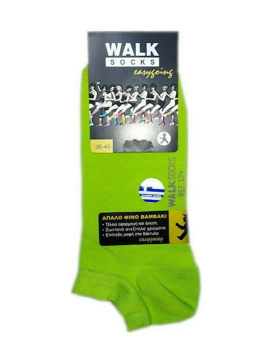 Walk Women's Solid Color Socks Green