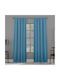 Lino Home Curtain with Pencil Pleat Delta Petrol 8000001340 300x240cm