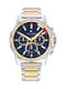 Tommy Hilfiger Mason Herrenuhr 45mm Chronograph Batterie mit Metallarmband