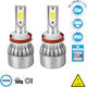GloboStar Lampen Auto C6 Line H9 Canbus LED 6000K Kaltes Weiß 8-48V 72W 2Stück