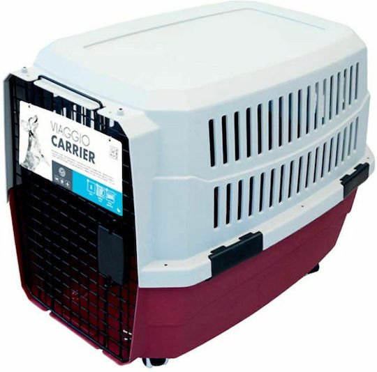 M-Pets Viaggio Κλουβί Μεταφοράς Σκύλου με Ρόδες Γκρι 81x56x58cm