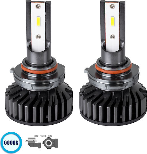GloboStar Lampen Auto F2 Line H10 Canbus LED 6000K Kaltes Weiß 9-32V 100W 2Stück