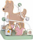 Jabadabado Maze Fawn With Abacus From Beads, Cubes And Animals made of Wood for 12++ Months