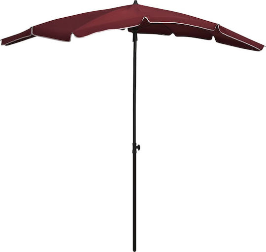 Quadratischer Metallischer Burgunder- / Roter Garten- und Terrassen-Sonnenschirm 2x1.3xH2.34m
