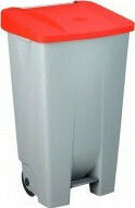 GTSA Plastic Wheeled Waste Bin 60lt with Pedal Gray
