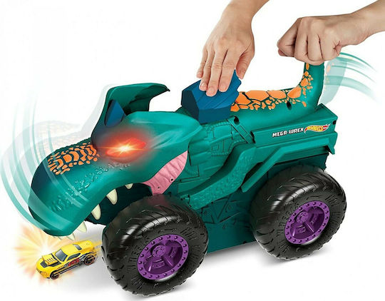 Hot Wheels Monster Trucks Количка Car Chompin' Mega-Wrex 1:64 Monster Truck За 3+ Години