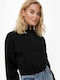 Only Women's Cropped Sweatshirt Black