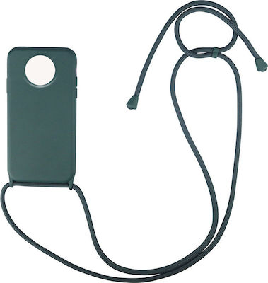 Sonique CarryHang Coperta din spate Silicon 0.5mm cu Brățară Verde închis (Redmi Note 9T)