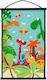 Scratch Europe Set with Target & Darts Children's Magnetic Target 2 Sides with 6 Darts Medium - Dinosaurs