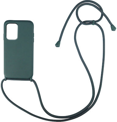 Sonique CarryHang Back Cover Silicone 0.5mm with Strap Dark Green (Galaxy S20 Ultra)