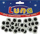 Luna Kunststoff Glasperlenstickerei Schwarze 100Stück Ovale Ösen 12mm
