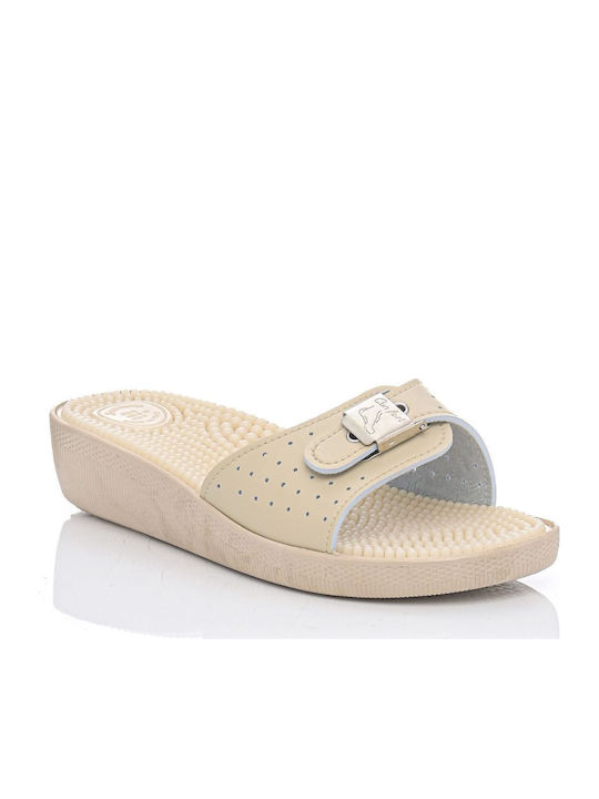 Women's Slides Beige