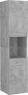vidaXL Cabinet de coloană pentru baie Perete M30xL30xH130cm Gri