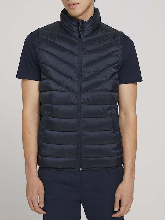 Tom Tailor Αμάνικο Ανδρικό Μπουφάν Puffer Navy Μπλε