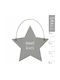 Synchronia Hanging Wall Decor Star with Good Luck Message Gray Wooden 3x0.5x6cm