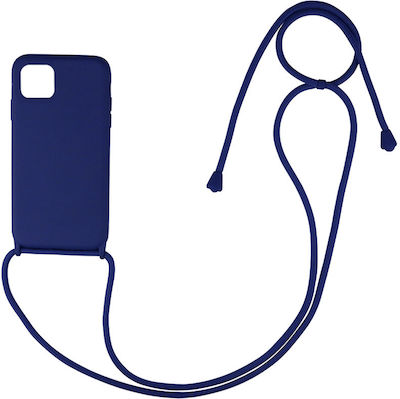 Sonique CarryHang Back Cover Silicone 0.5mm with Strap Dark Blue (Galaxy A22 5G)