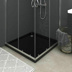 vidaXL Square Acrylic Shower Black 80x80x4cm