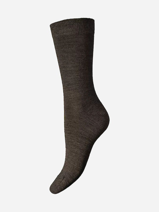 Walk Damen Einfarbige Socken Braun 1Pack