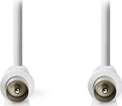 Nedis Καλώδιο Κεραίας Coax male - Coax male Λευκό 10m (CSGP40200WT100)