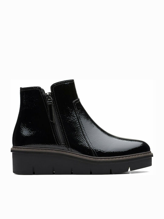 Airabell Leather Women's Ankle Boots Platform Black