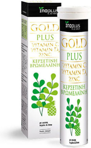 Ino Plus Plus Vit C, Vit D3 & Zinc Βιταμίνη για Ενίσχυση του Ανοσοποιητικού Lemon Lime 20 αναβράζοντα δισκία