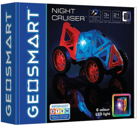 GeoSmart Μαγνητικό Παιχνίδι Κατασκευών Night Cruiser για Παιδιά 3+ Ετών