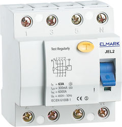 Elmark JEL2 Phase 4-Pole Earth Leakage Relay 20A 230V 40494S