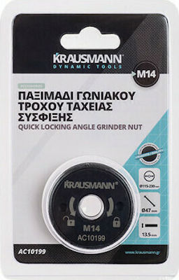 Krausmann AC10199 Accesorii pentru scule electrice Disc pentru unghiular Piuliță unghiulară pentru roți plate M14 115